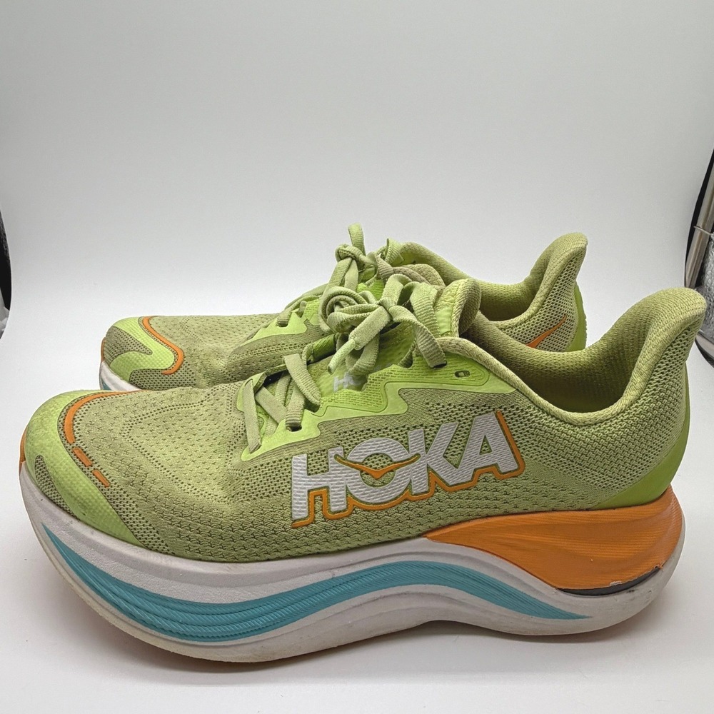 Hoka Skyward X Lettuce Cloudless Running Shoes Womens 7 Lime Green Orange